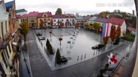 Rynek, baszta, panorama miasta
