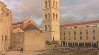 Zadar - Rzymskie forum, wieża katedry