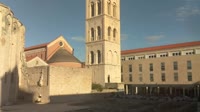 Zadar - Rzymskie forum, wieża katedry