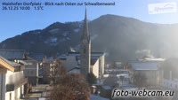 Maishofen - Dorfplatz - Vista a est sulla Schwalbenwand