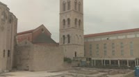 Zadar - Rzymskie forum, wieża katedry