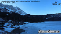Grainau - Eibsee - Blick nach Südwesten zur Zugspitze