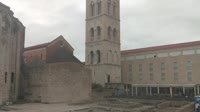 Zadar - Rzymskie forum, wieża katedry