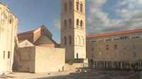 Zadar - Rzymskie forum, wieża katedry