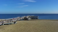 Brzeźno - Strand, Seebrücke
