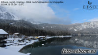 Grainau - Eibsee - Blick nach Südwesten zur Zugspitze