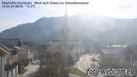 Maishofen - Dorfplatz - Vista a est sulla Schwalbenwand