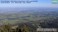 Samerberg - Hochrieshütte - Vue vers le nord