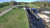 Boulevards and the weir on Soła