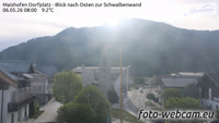 Maishofen - Dorfplatz - Vista a est sulla Schwalbenwand