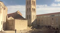 Zadar - Rzymskie forum, wieża katedry
