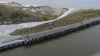 Beach, port entrance