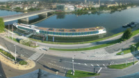 Linz - Donau, Nibelungenbrücke, Burg