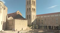 Zadar - Rzymskie forum, wieża katedry