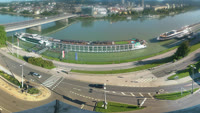 Linz - Donau, Nibelungenbrücke, Burg