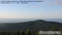Großer Feldberg - Blick über Frankfurt nach Südosten