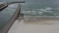 Plaża, wejście do portu