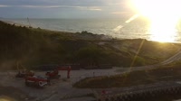 Beach, port entrance