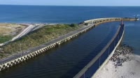 Plaża, wejście do portu