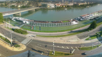Linz - Danube, Nibelungen Bridge, castle