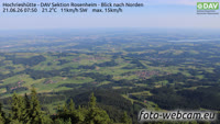 Samerberg - Hochrieshütte - Vue vers le nord
