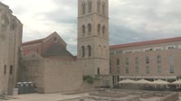 Zadar - Rzymskie forum, wieża katedry