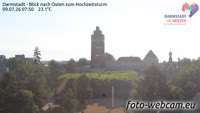 Darmstadt - Blick nach Osten zum Hochzeitsturm