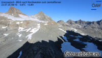 Dreiländerspitze - Urezzasjoch - Blick nach Nordwesten zum Jamtalferner
