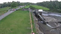 Boulevards and the weir on Soła