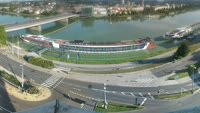 Linz - Danube, Nibelungen Bridge, castle