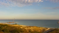 Plaża, wejście do portu