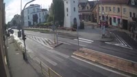 Skwer z fontanną, ulice