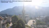 Maishofen - Dorfplatz - Blick nach Osten zur Schwalbenwand
