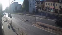 Aikštė su fontanu, gatvėmis