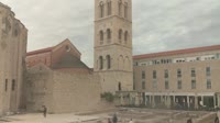 Zadar - Rzymskie forum, wieża katedry