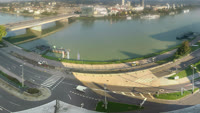 Linz - Danube, Nibelungen Bridge, castle