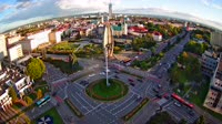 Ogrody Bernardynów, Pomnik, Rondo Dmowskiego