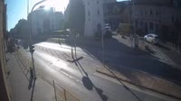 Aikštė su fontanu, gatvėmis