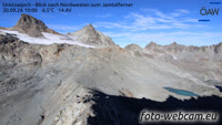 Dreiländerspitze - Urezzasjoch - Blick nach Nordwesten zum Jamtalferner