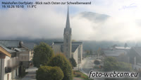 Maishofen - Dorfplatz - Vista a est sulla Schwalbenwand