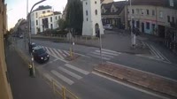 Skwer z fontanną, ulice