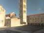 Zadar - Rzymskie forum, wieża katedry